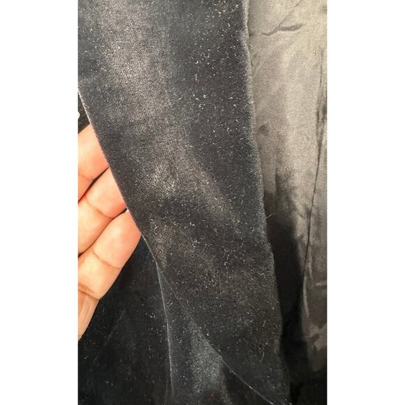 Escada Black Velvet Cotton Blend Tie Front Blazer Size 42 - Picture 6 of 11